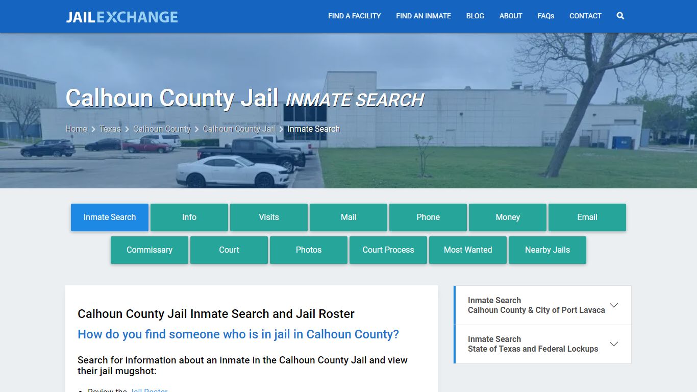 Inmate Search: Roster & Mugshots - Calhoun County Jail, TX