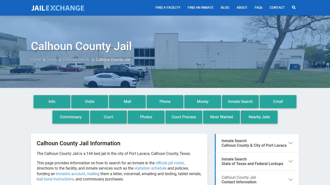 Calhoun County Jail, TX Inmate Search, Information